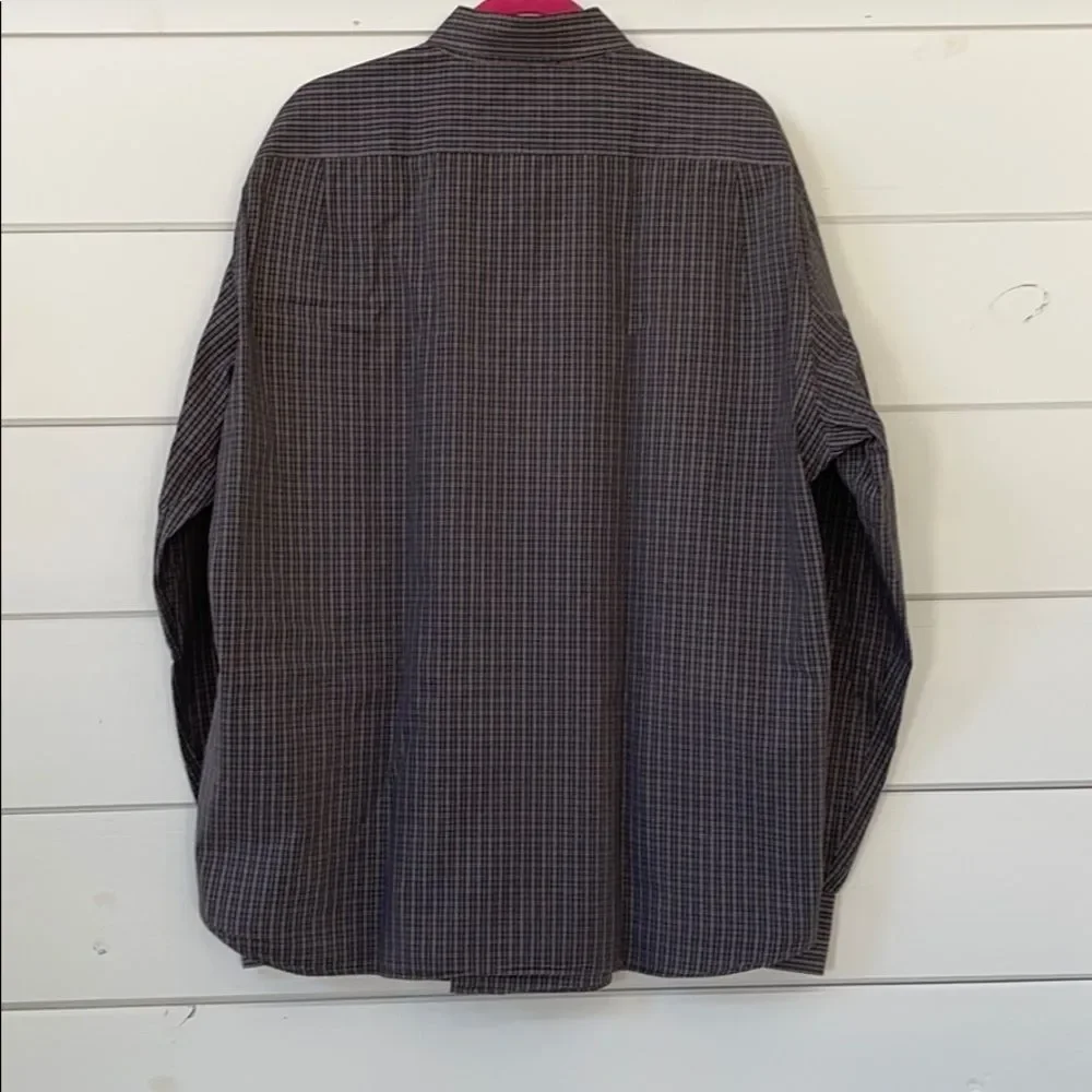 J Crew Washed Tartan Tailored Fit Plaid Shirt XL